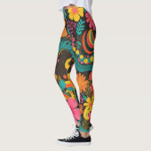 Groove Waves 70s Psychedelic Line Pattern Leggings (Links)