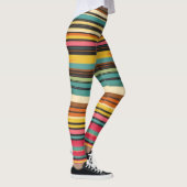 Groove Waves 70s Psychedelic Line Pattern Leggings (Rechts)