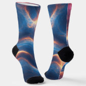 Groove Waves 70s Psychedelic Line Pattern Sokken (Gebogen)