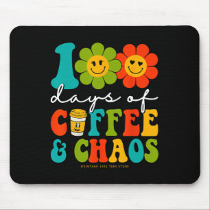 Groovy 100 dagen koffie en chaos leraar 100 da muismat