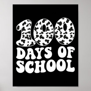 Groovy 100 dagen van de school Koe Print 100e dag