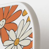 Groovy 1960s Hippie Flower Power Monogram Pickleball Paddle (Links Detail)