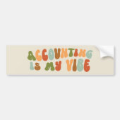 Groovy 1970s Accounting is mijn vibe, accountant Bumpersticker (Voorkant)