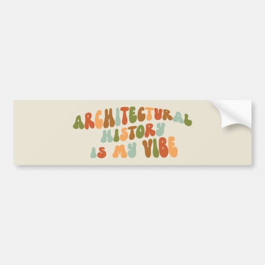 Groovy 1970s Kunstgeschiedenis is mijn vibe, kunst Bumpersticker (Voorkant)