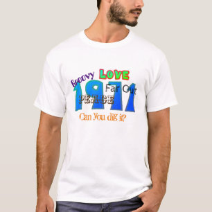 Groovy 1970's Slaap op Kleren Mannen T-shirt