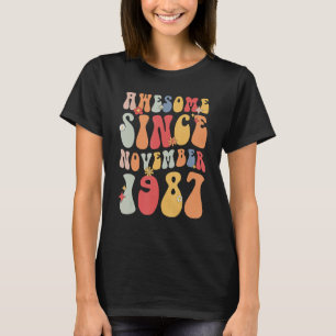 Groovy 1987 Geweldige sinds 35 november T-shirt