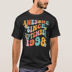 Groovy 24e verjaardag Geweldige sinds september 19 T-shirt