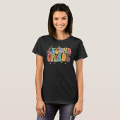 Groovy 2e klas vibes Face Retro leraren terug naar T-shirt (Voorkant volledig)