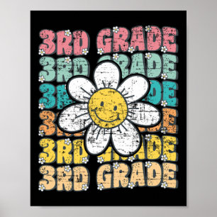 Groovy 3e klas terug naar school eerste dag van de poster