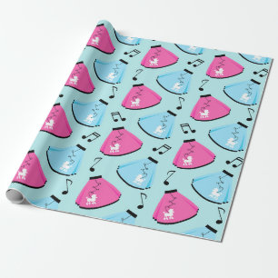 Groovy 50s ontwerp, Retro 50's dansfeest patroon Cadeaupapier