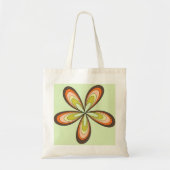 Groovy 60s 70er Hippie Bloem Lime Retro Madeliefje Tote Bag (Voorkant)