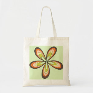 Groovy 60s 70er Hippie Bloem Lime Retro Madeliefje Tote Bag