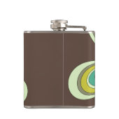 Groovy 60s 70s Hippie Bloem Bruin Retro Daisy Heupfles (Achterkant)