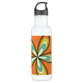Groovy 60s 70s Hippie Flower Sinaasappel Retro Dai Waterfles (Voorkant)