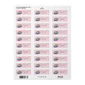Groovy 60's Bug Car met Daisies Retouradres Etiket (Full Sheet)