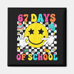 Groovy 67e schooldag 67 Meme Leraar Jongen Meisje Magneet