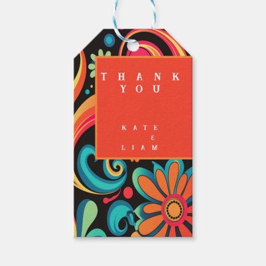 Groovy 70’s cadeaulabel (Voorkant)