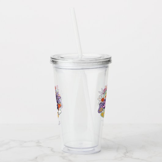 Groovy 70s Bachelorette Boogie Bride ID929 Acryl Drinkbeker (Links)