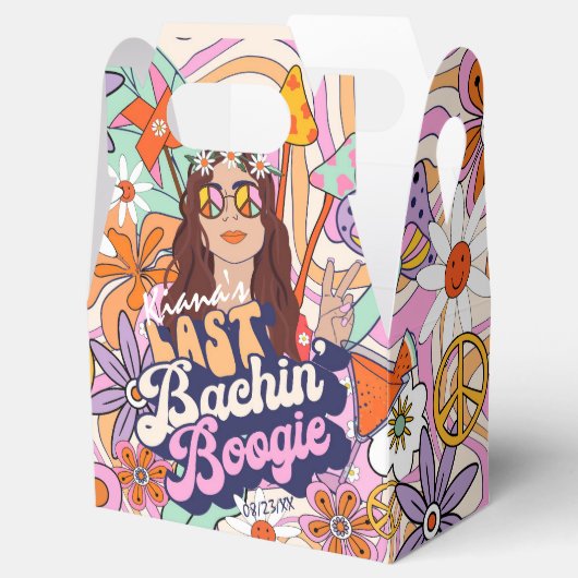 Groovy 70s Bachelorette Last Bachin' Boogie ID929 Bedankdoosjes (Geopend)