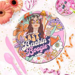 Groovy 70s Bachelorette Last Bachin' Boogie ID929 Papieren Bordje