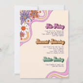 Groovy 70s Bachelorette Weekend ID929 Kaart (Achterkant)