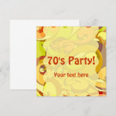 Groovy 70s Briefpapier Notitiekaartje (Voorkant / Achterkant)