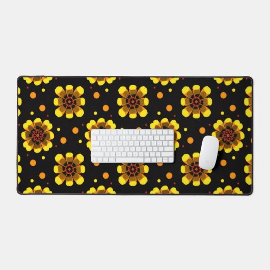 Groovy 70s Daisy Flower Power Pattern (Clavier et souris)