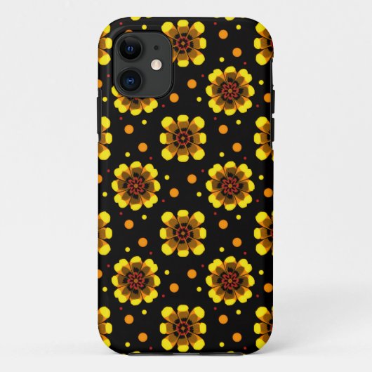Groovy 70s Daisy Flower Power Pattern Case-Mate iPhone Case (Achterkant)