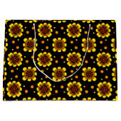 Groovy 70s Daisy Flower Power Pattern Groot Cadeauzakje (Voorkant)