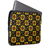 Groovy 70s Daisy Flower Power Pattern Laptop Sleeve (Voorkant Rechts)