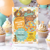 Groovy 70s Disco Verjaardag Uitnodiging