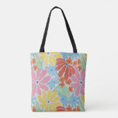 Groovy 70s  Flower Power Draagtas (Achterkant)