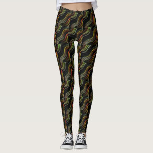 Groovy 70's golvende hippie psychedelic leggings