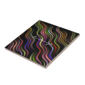 Groovy 70's golvende hippie psychedelic tegeltje (Zijkant)