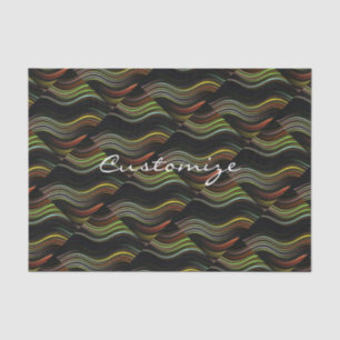 Groovy 70's golvende hippie psychedelic tissuepapier