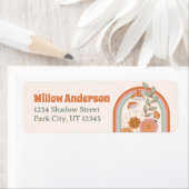 Groovy 70s Hippie Baby shower Adresetiketten Etiket (Insitu)