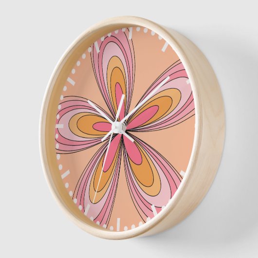 Groovy 70s Hippie Bloem Perzik Fuzz Retro Madelief (Hoek)