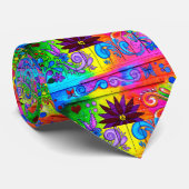 groovy 70's hippie psychedelic stropdas (Opgerold)