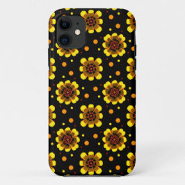 Groovy 70s Madeliefje Flower Power Patroon iPhone 11 Hoesje