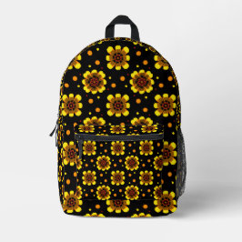 Groovy 70s Madeliefjes Bloemenkracht Patroon Bedrukte Rugzak