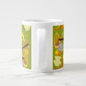 Groovy 70's patroon extra grote mok (Achterkant)