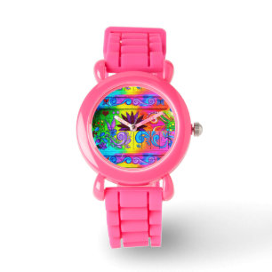 groovy 70's psychedelische pols horloge
