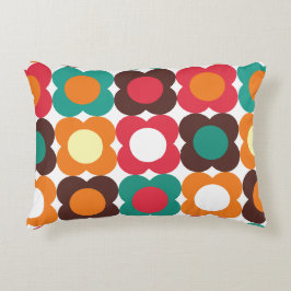 Groovy 70s Retro Flower Pattern | Bold Boho Floral Accent Kussen