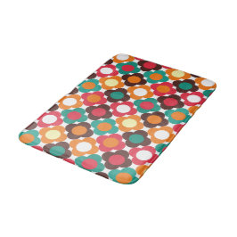 Groovy 70s Retro Flower Pattern | Bold Boho Floral Badmat