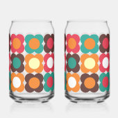 Groovy 70s Retro Flower Pattern | Bold Boho Floral Blikvorm Glas (Achterkant)