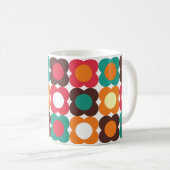 Groovy 70s Retro Flower Pattern | Bold Boho Floral Koffiemok (Voorkant rechts)