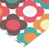 Groovy 70s Retro Flower Pattern | Bold Boho Floral Lange Tafelloper (Hoek)