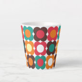 Groovy 70s Retro Flower Pattern | Bold Boho Floral Latte Mok (Voorkant)