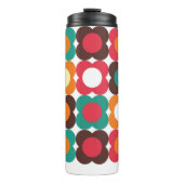 Groovy 70s Retro Flower Pattern | Bold Boho Floral Thermosbeker (Voorkant)