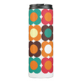 Groovy 70s Retro Flower Pattern | Bold Boho Floral Thermosbeker (Achterkant)
